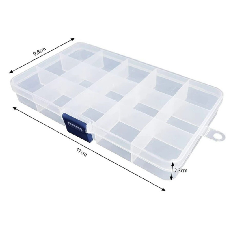 Plastic box with six compartments