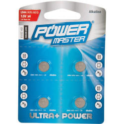 BAT-LR44/EG-B Alkaline LR44 Battery, Coin, R1154 1.5V 150mAh Ø11.6x5mm, 2pcs