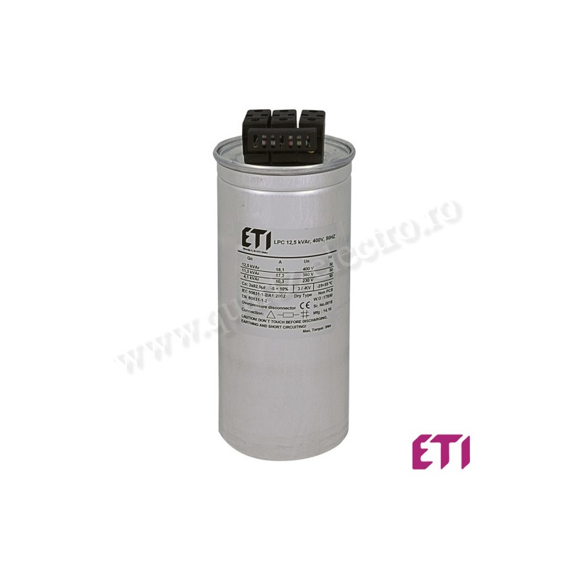 Kondensatorių baterija LPC12,5 kVAr, 400V, 50HZ