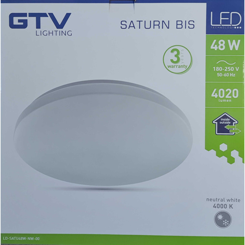 LED šviestuvėlis Saturn BIS 48W 4000K IP54