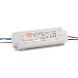 LED Switching Power Supply 24V, 0.84A, IP67, MEAN WELL