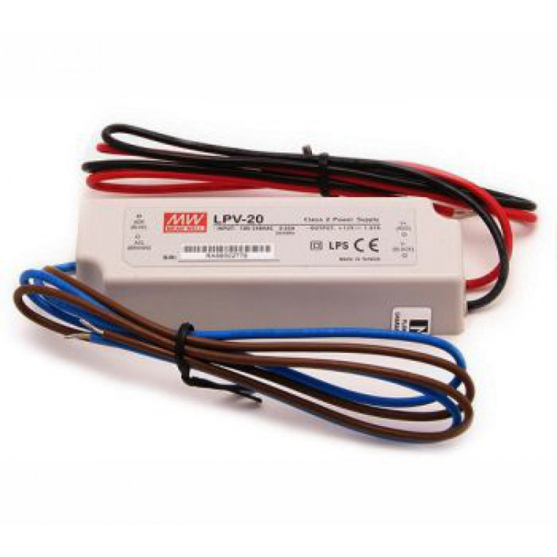 LED Switching Power Supply 24V, 0.84A, IP67, MEAN WELL