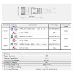 Wirable plug IP 67 Gold-plated contacts