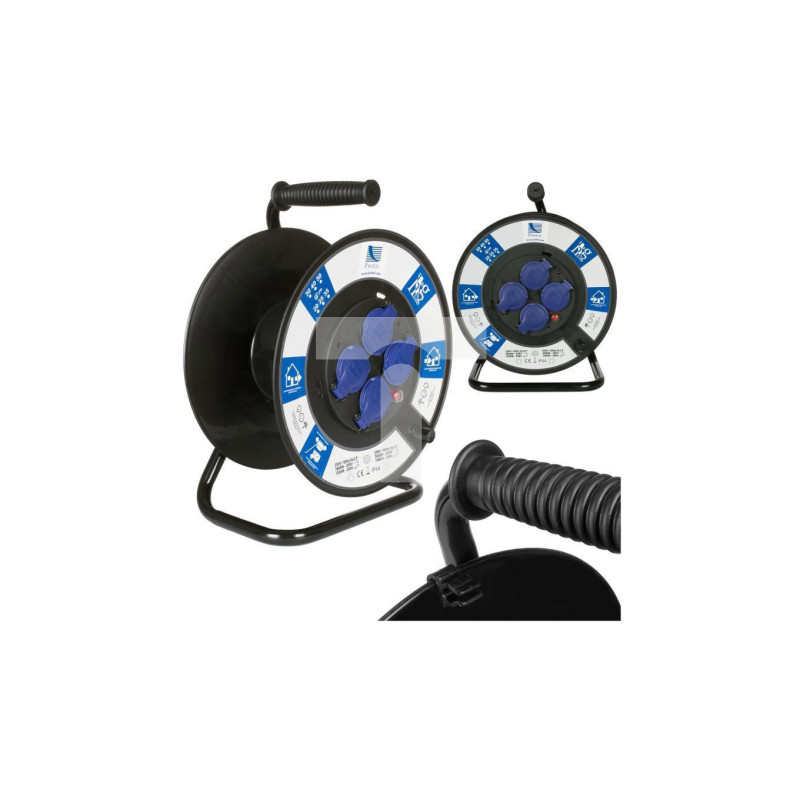 Extension Reel B.1116-300RT-S 4-Socket Plastic Empty, IP44, PAWBOL