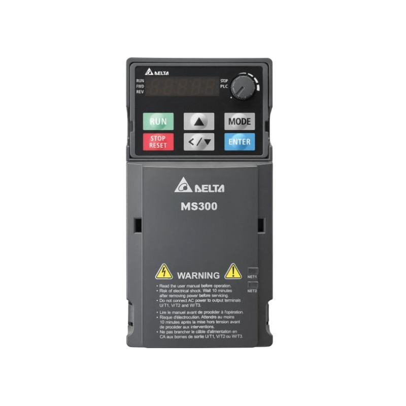 VFD4A2MS43AFSAA Dažnio keitiklis, 1,5kW 3x460V MS300 su integruotu EMC filtru