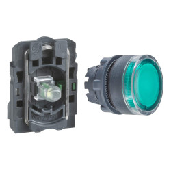 Green LED Illuminated Button