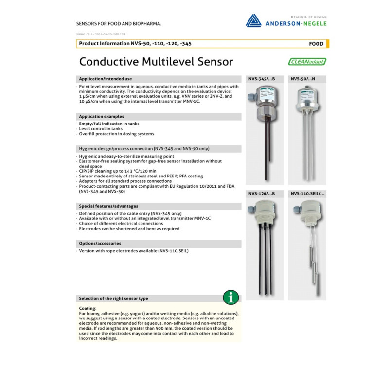 7134.5010/850B Lygio sensor electrode NVS-345 /850B/850B /850B /X /X /M12