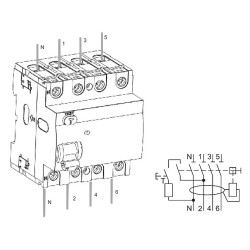 EEx9L-N 4P 63A AC 30mA Current Leakage Relay