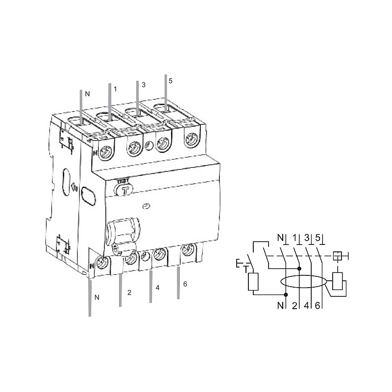EEx9L-N 4P 63A AC 30mA Current Leakage Relay