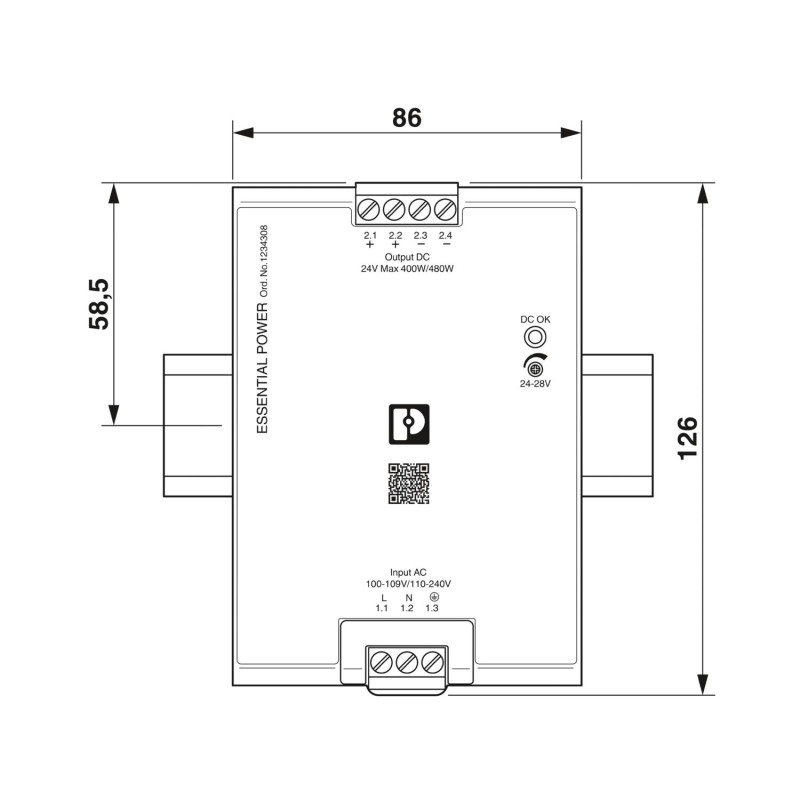 PS-EE-2G/1AC/24DC/480W/SC - Power supply