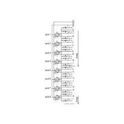 SAI-8-S 5P FC Sensor-Actuator Distributor Weidmuller