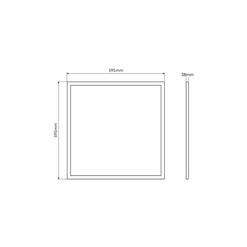 LED panel 40W 4000K 4000lm, 60x60, surface-mounted - recessed 2in1 white