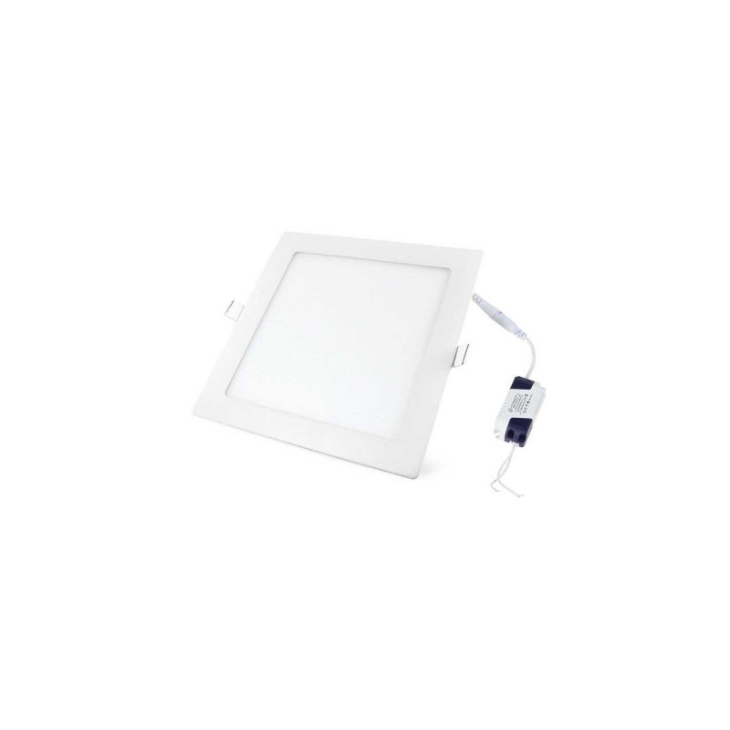 12W LED Recessed Panel, White, 4000K, with Power Supply