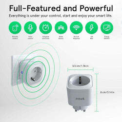 Smart Wi-Fi Socket A7, 3680W, with Energy Monitoring Function, TUYA / Smart Life, NOUS