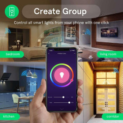 LED Bulb GU10, 230V, 4.5W, 350lm, 2700K - 6500K, RGB, Smart Wi-Fi, App Controlled, TUYA / Smart Life, P8, NEW