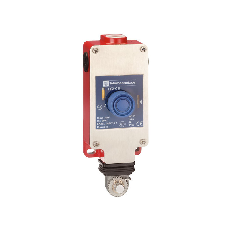 Latching emergency stop rope pull switch