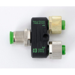 7000-41121-0000000 T-Coupler M12 male / 2x M12 female