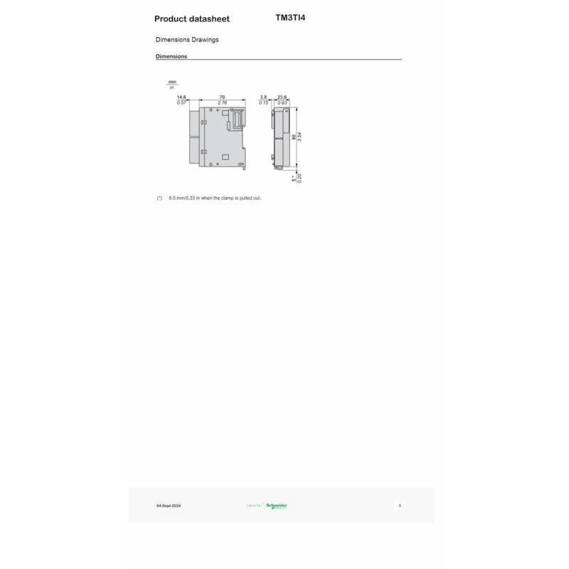 MODULE TM3-4 INPUTS TEMPERATURE