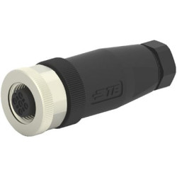 T4110001051-000 Connector M12 Plug PIN 5 Female 60V Straight IP67 for Cable