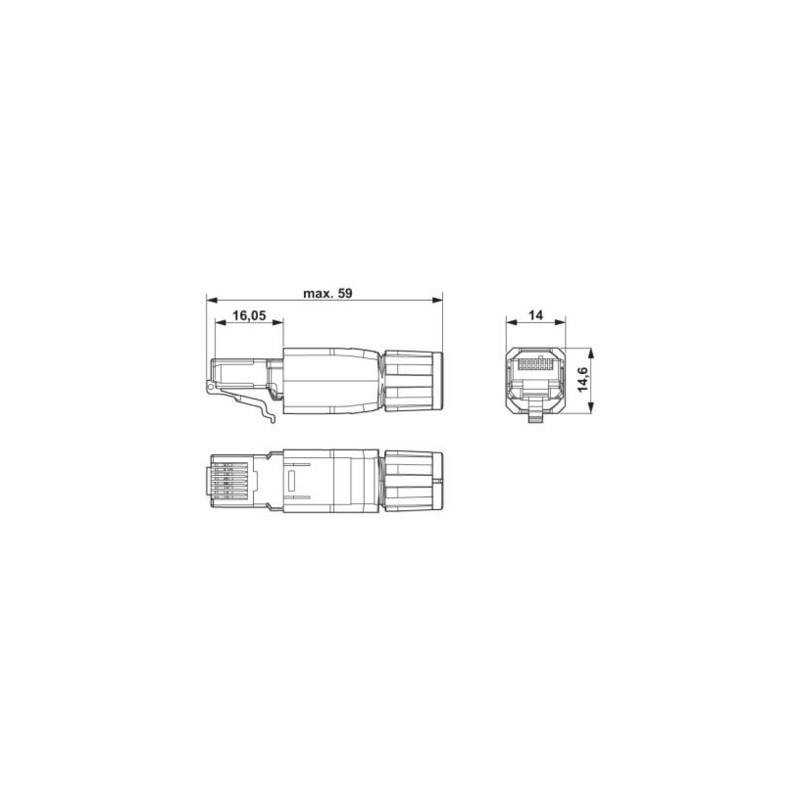 VS-08-RJ45-5-Q/IP20 BK Phoenix Contact