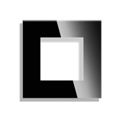 Vienvietis stiklo rėmelis Feelspot, juodas