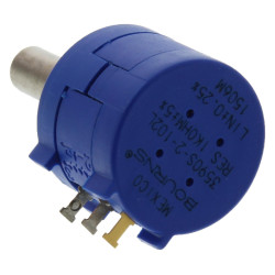 Potentiometer, Wirewound, 1 kohm, 10 Turns, Linear, 2 W, 5, 3590 Series