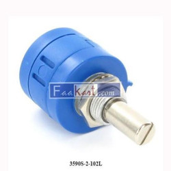 Potentiometer, Wirewound, 1 kohm, 10 Turns, Linear, 2 W, 5, 3590 Series