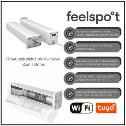 Išmanusis elektrinis užuolaidų bėgelis (4.2m) Feelspot FS-CM04W-5W WiFi, Tuya