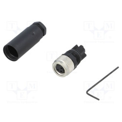 Išardoma jungtis-lizdas M8 3PIN tiesus Weidmuller (1803870000)