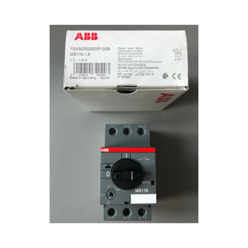 MS116-16 variklio apsauga 1-16A 037kW 50kA - ABB
