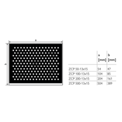 ZCP 50-13x15 kalibravimo plokštė 533-11030