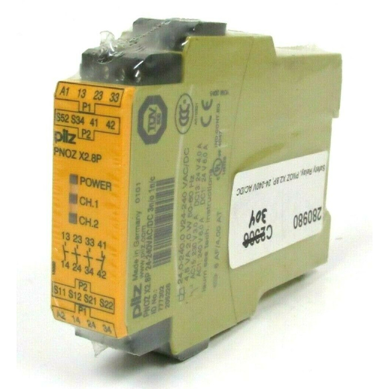 PNOZ X28P 24-240VACDC 3no 1nc - Valdymo relė