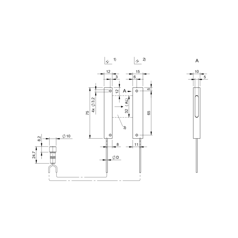 Vienpusis šviesos barjeras - BOH AR-R113-010-01-S49F