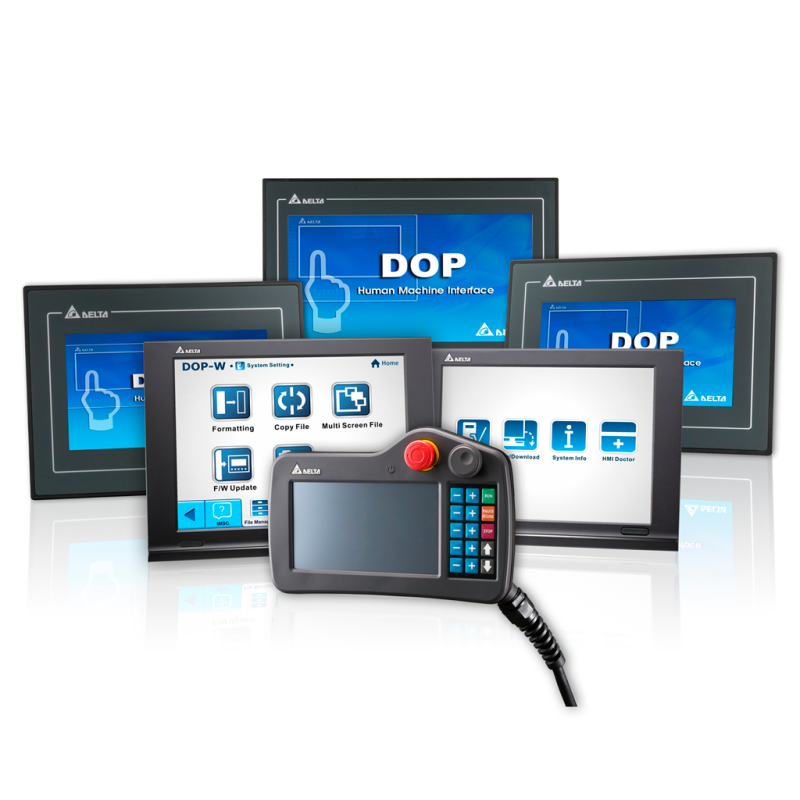 Operatoriaus pultas DOP-100 Eternet 765536 – 800x480 pikselių ekranas