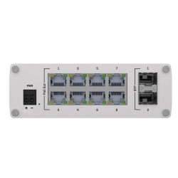 TSW200 Industrial Switch - 8x LAN, PoE 802.3af, 240W
