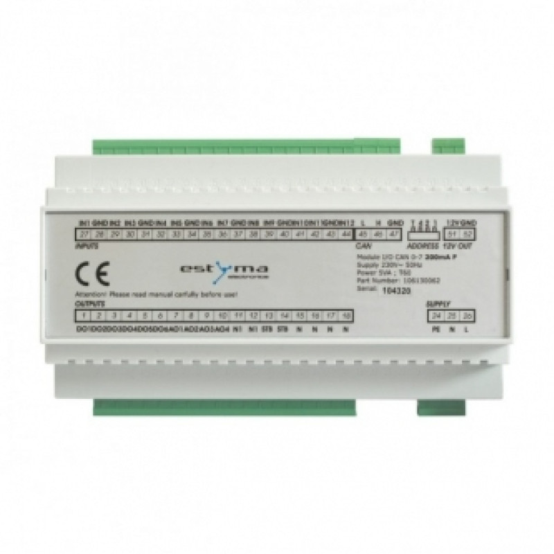 IO MODULIS DO8, Source, 24VDC/0.5A, 10R