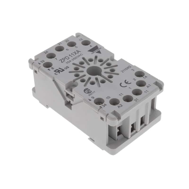 Din rail socket ZPD11XA for Undecal relays - patikima jungtis