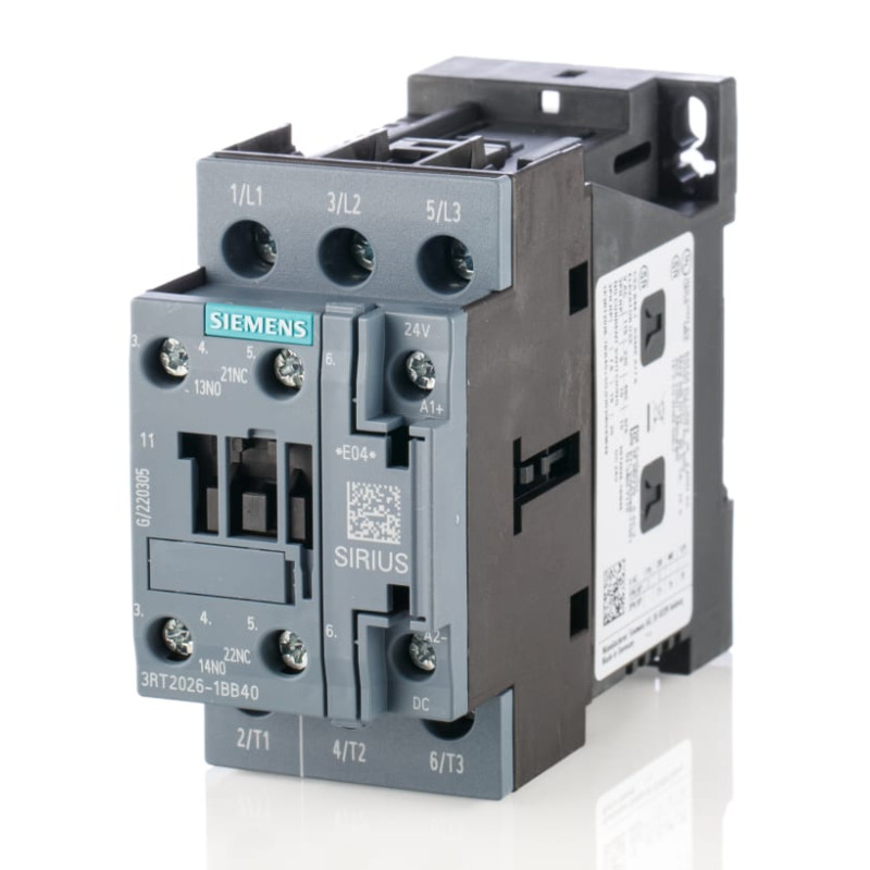 3RT2026-1BB40 Kontaktorius S0 - 11kW 24VDC Relay | ABB