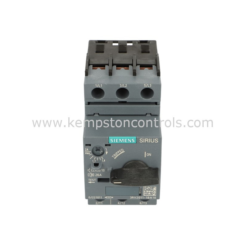 3RV2011-1BA10 Automatinis jungiklis S00, 0,5 5kW, 1,4-2 A