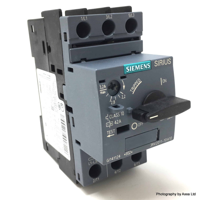3RV2011-1DA10 Automatinis jungiklis S00, 1,1 kW, 2,2-3,2A
