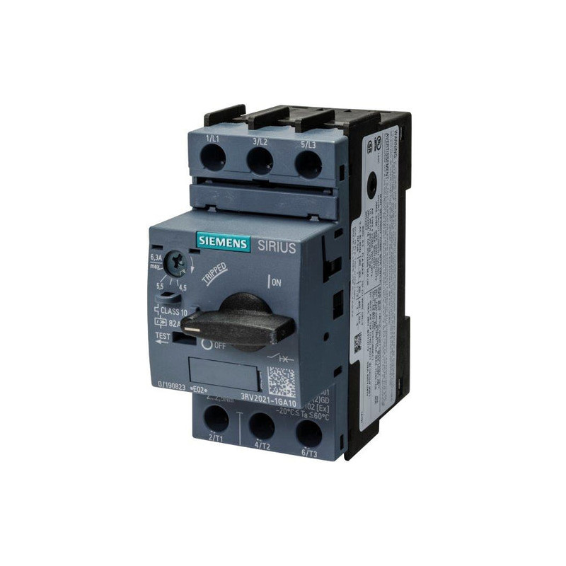3RV2021-1GA10 Automatinis jungiklis S0, 2,2 kW, 4,5-6,3A
