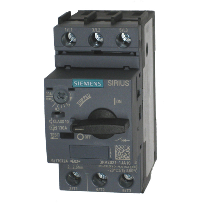 3RV2021-1JA10 Automatinis jungiklis S0, 5,5 kW, 7-10A