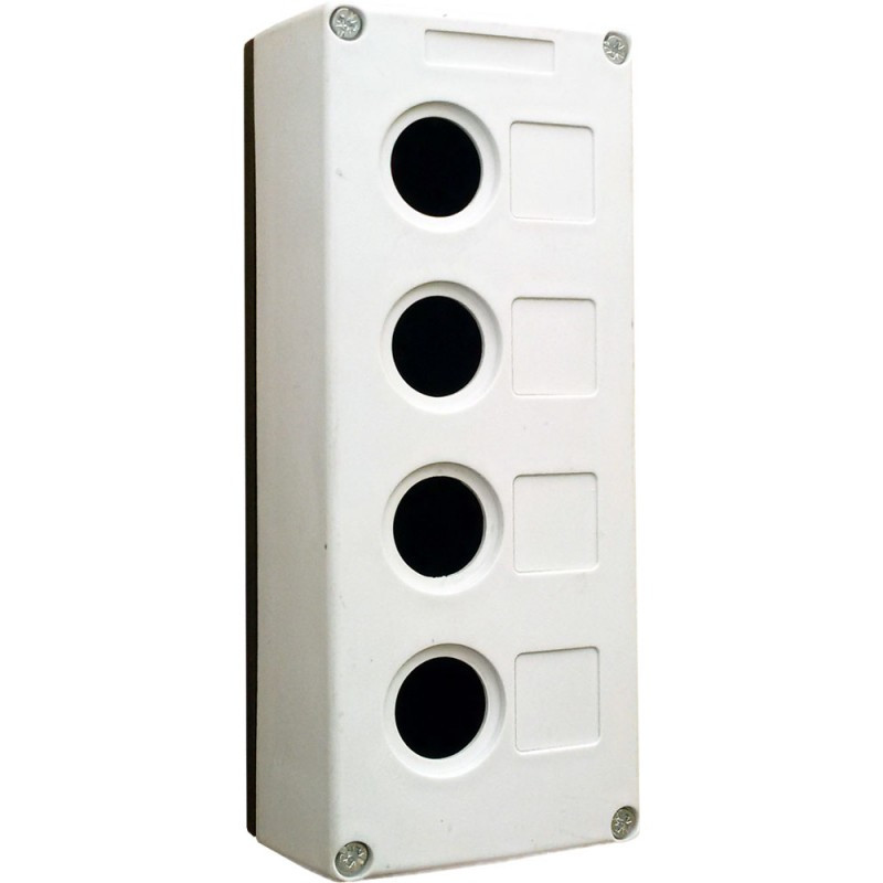 4 vietų valdymo postas baltas IP65 - Automatika ir pramonės sprendimai
