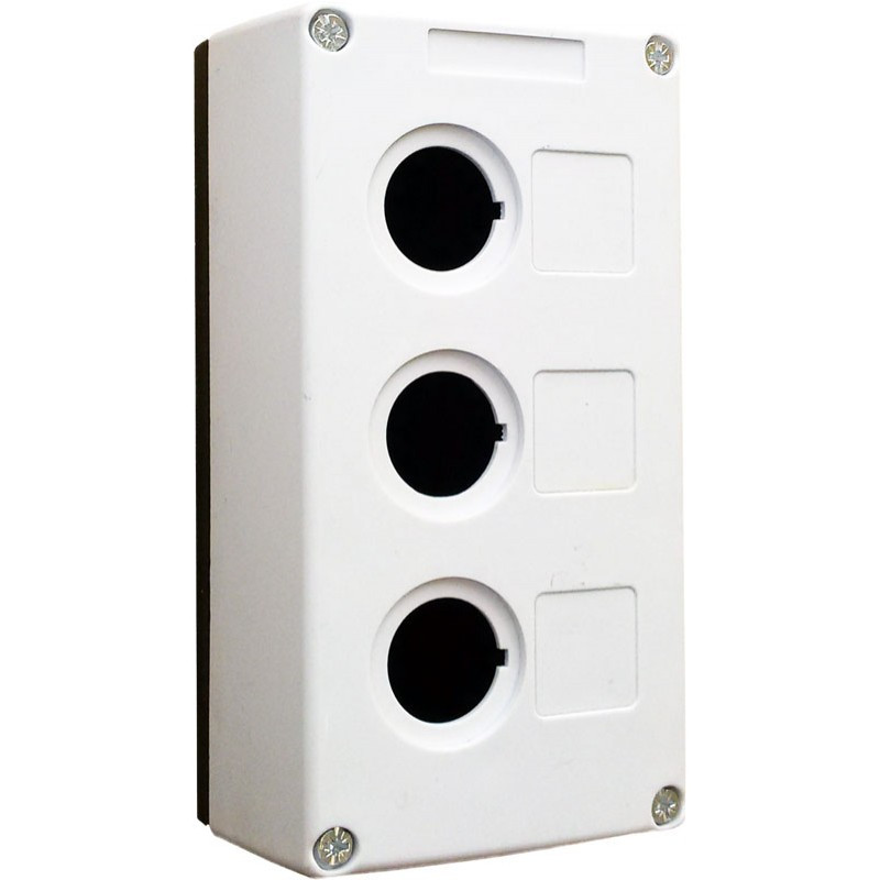 4 vietų valdymo postas baltas IP65 - Automatika ir pramonės sprendimai