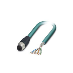 Phoenix Contact 2m Cat5 M12 to Male M12 Cable - Reference 1407377