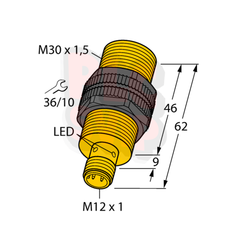 Induktyvinis jutiklis NI20U-S30-AP6X - Industrial Sensor