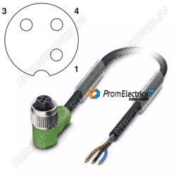 SAC-3P-10.0-PUR/M12FR Connector by Phoenix Contact