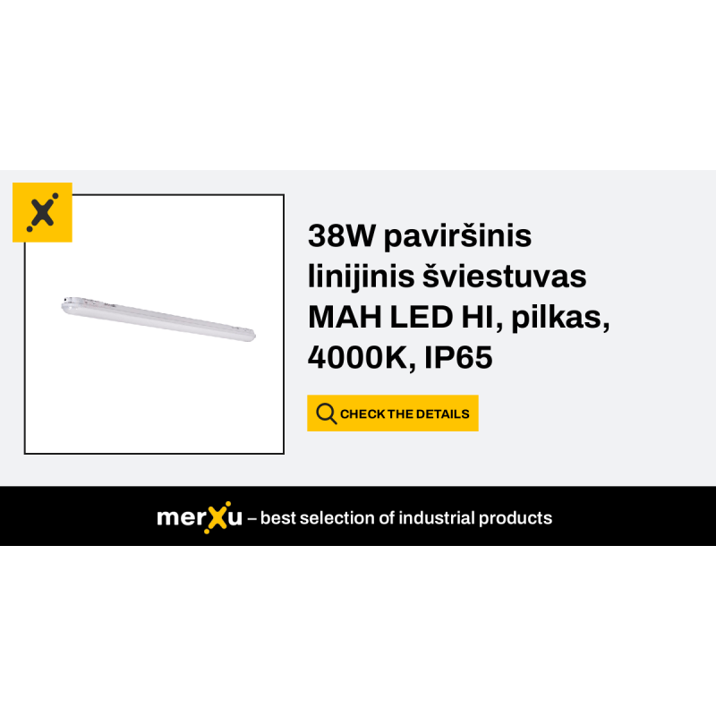Šviestuvas 38W 4000K MAH LED | Efektyvus apšvietimo sprendimas
