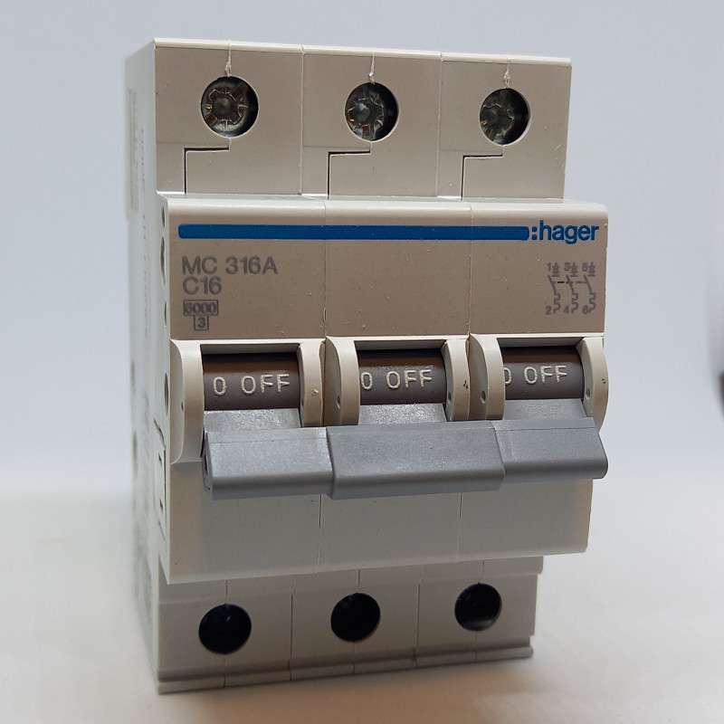 MC316 C16A/3 automatinis jungiklis Hager
