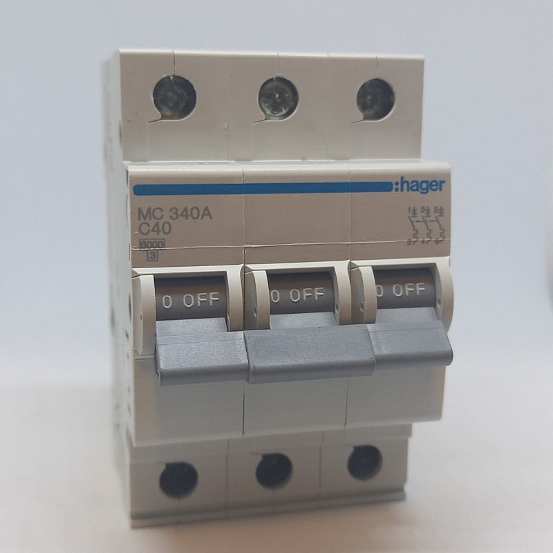 MC340 C40A/3 Automatinis Jungiklis Hager - Reliable Automation Control